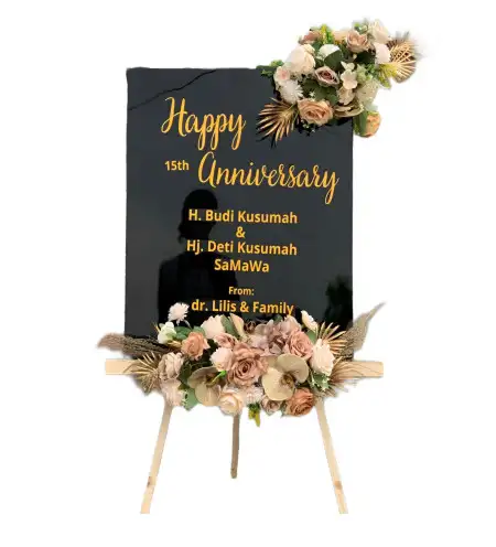 Papan Bunga Akrilik Renah Lebar