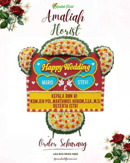 Papan Bunga Pernikahan Renah Lebar